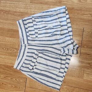 Forever 21 linen blend striped shorts sz small